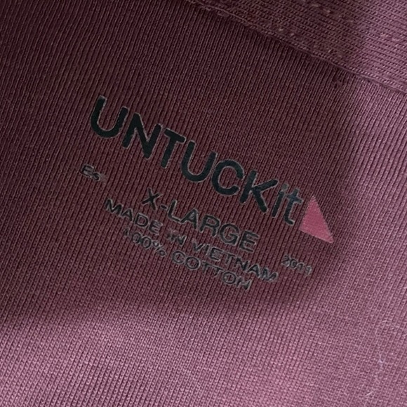 UNTUCKit Huber Burgundy Cotton Button Down Smart Casual Shirt Men's XL - Picture 2 of 5